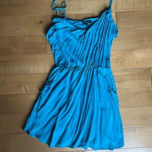Talula Blue Summer Dress, Spaghetti Straps, Blue Color, XS.
